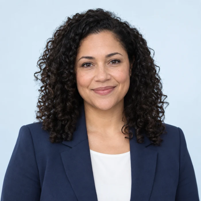 AI-generated portrait of fictional advocate Sofia van Dalen